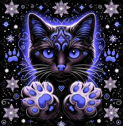 Kitty Paws Purple by M.E. Divine Arts