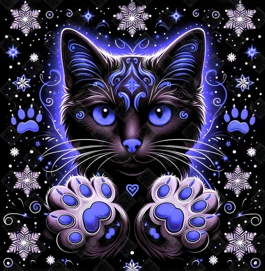 Kitty Paws Purple by M.E. Divine Arts