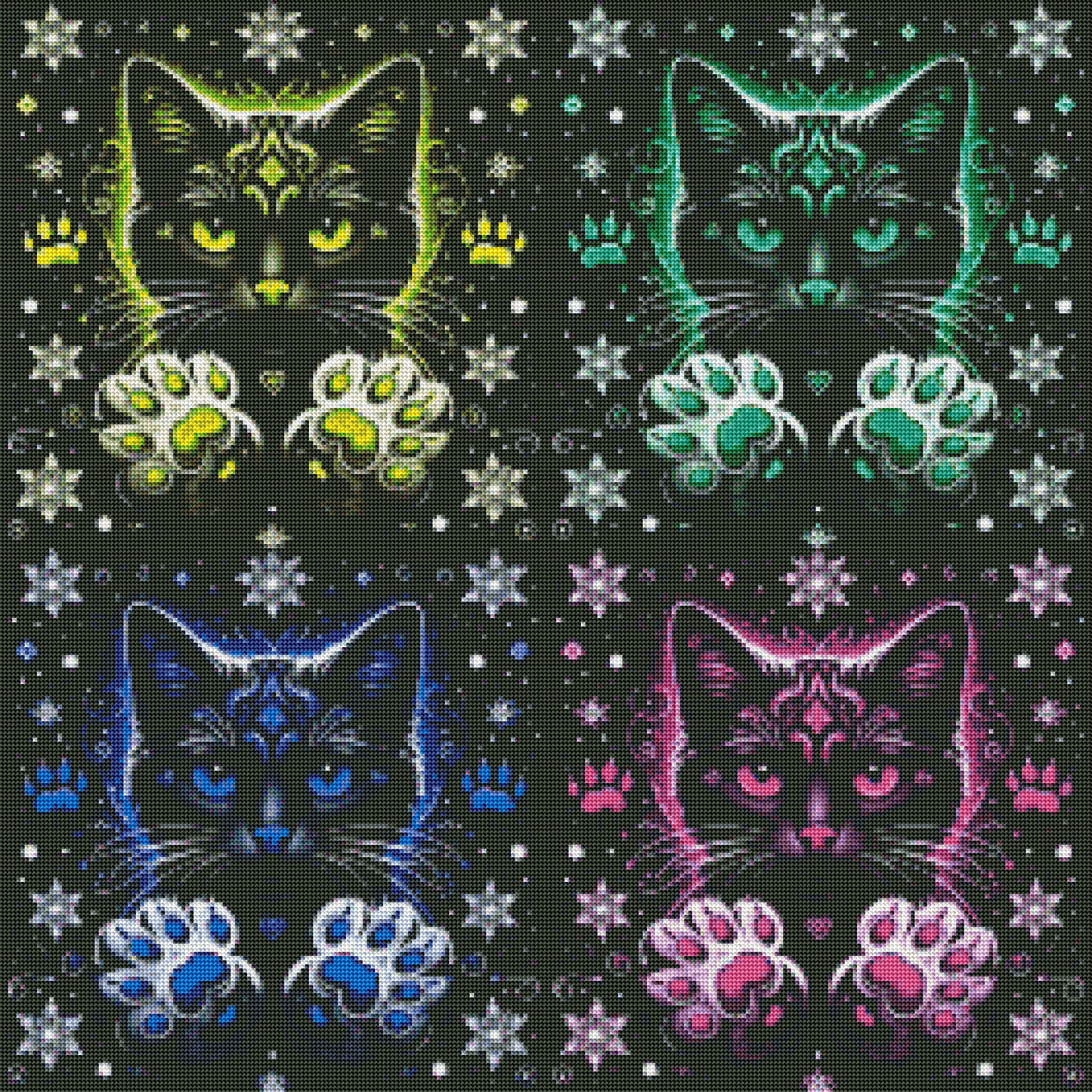 Kitty Paws Quad by M.E. Divine Arts