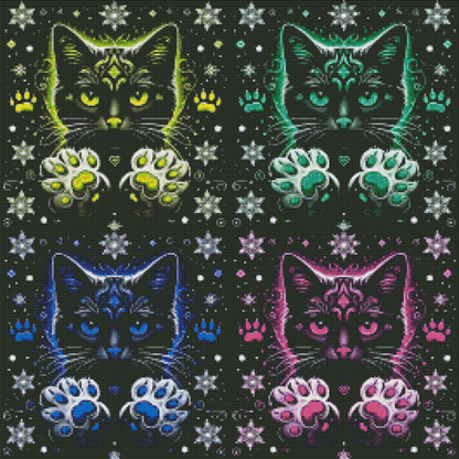 Kitty Paws Quad by M.E. Divine Arts