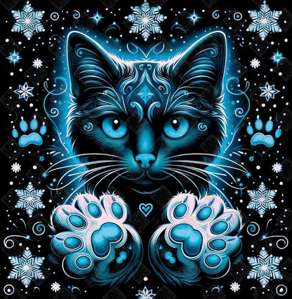 Kitty Paws Turquoise by M.E. Divine Arts