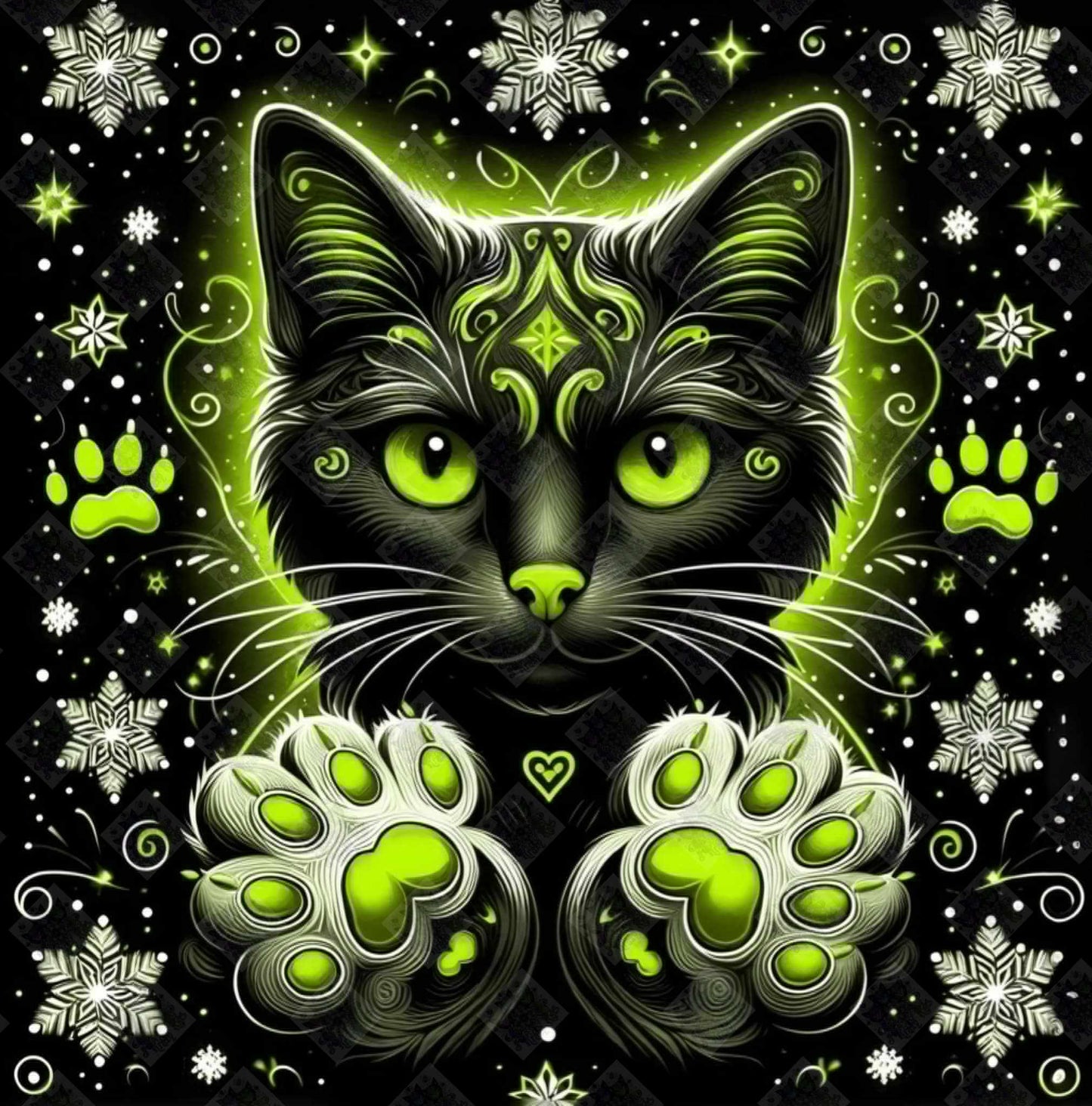 Kitty Paws Yellow by M.E. Divine Arts