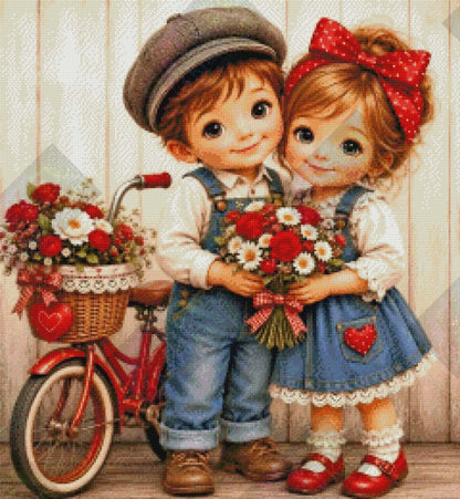 Little Lovebirds & Bicycle Blooms by Theresa Raymer (Starting At 90 Colors)