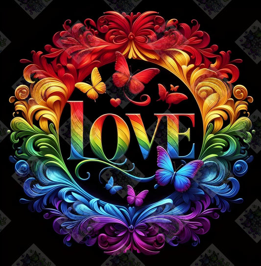 Love Rainbow Wreath by M.E. Divine Arts