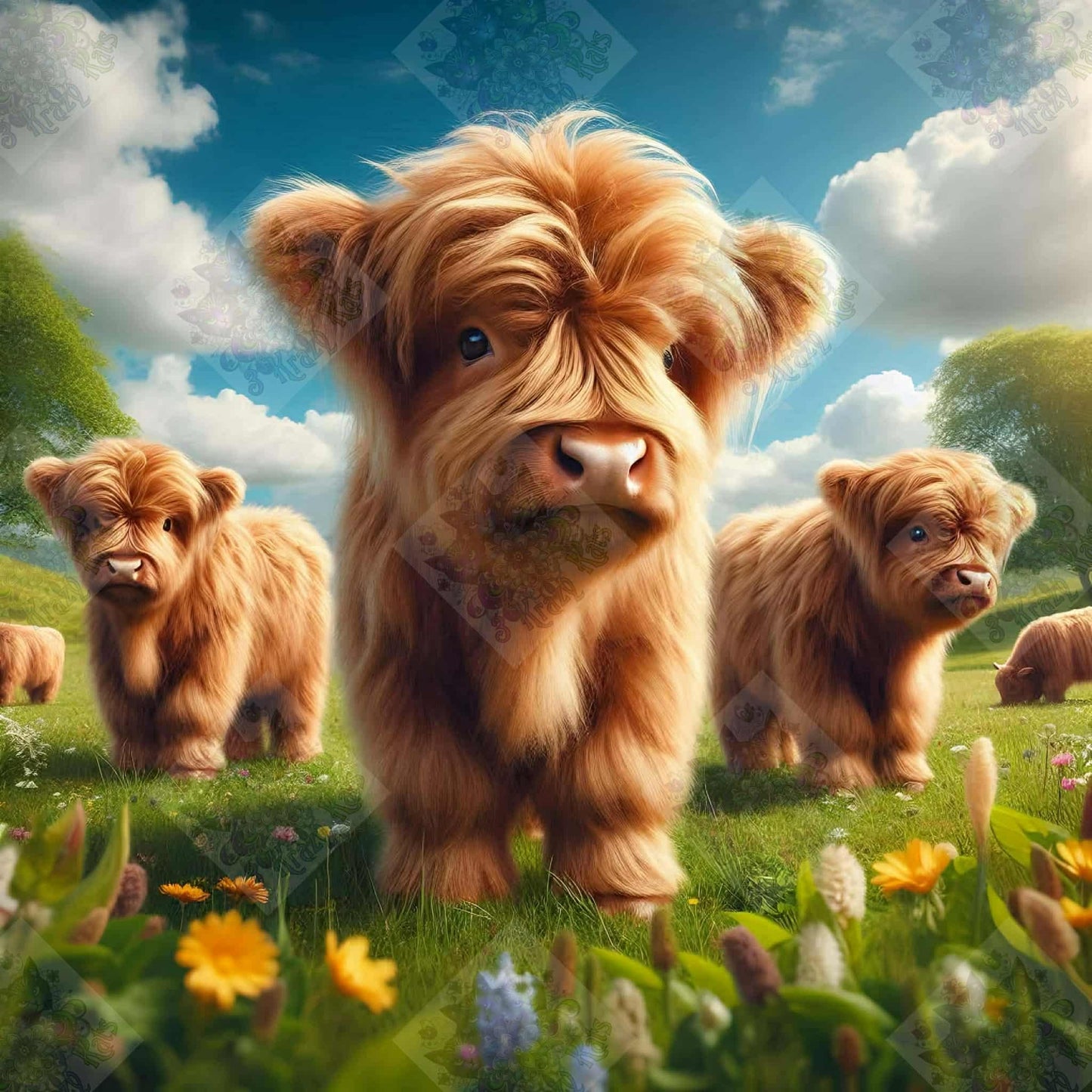 Meadows Of Mini Moo by M.E. Divine Arts