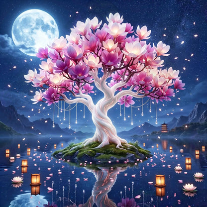 Moonlit Blossoms Of Serenity by Stellar Designz (Starting At 90 Colors)