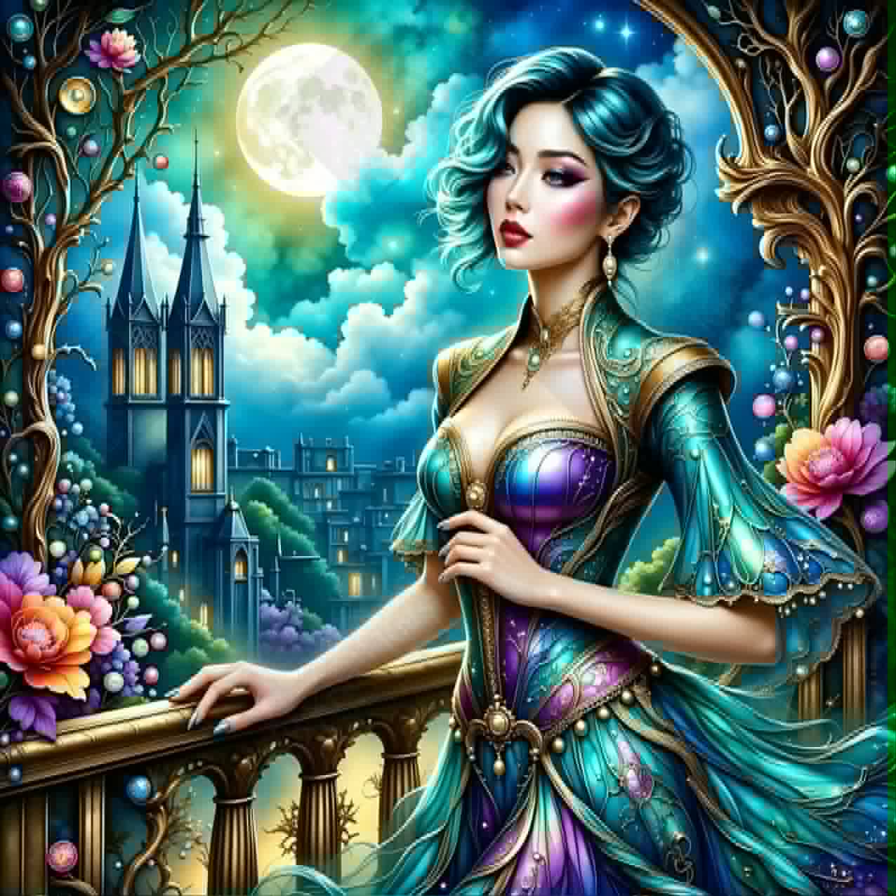 Moonlit Reverie by Cindy Emery (Starting At 100 Colors)