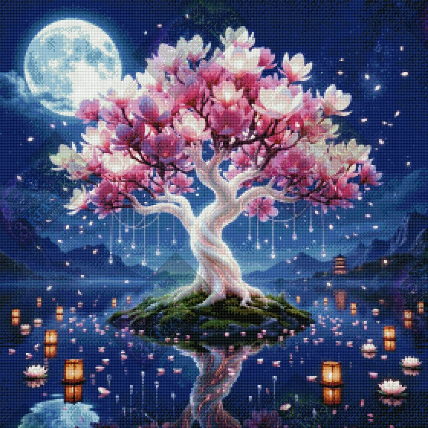 Moonlit Blossoms Of Serenity by Stellar Designz (Starting At 90 Colors)