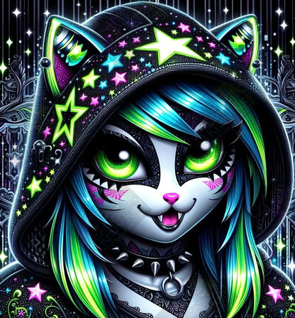 Neon Katitude by Taza Creations (Starting At 90 Colors)