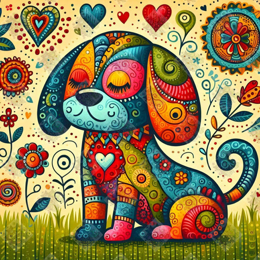 Patchwork Pup by Theresa Raymer