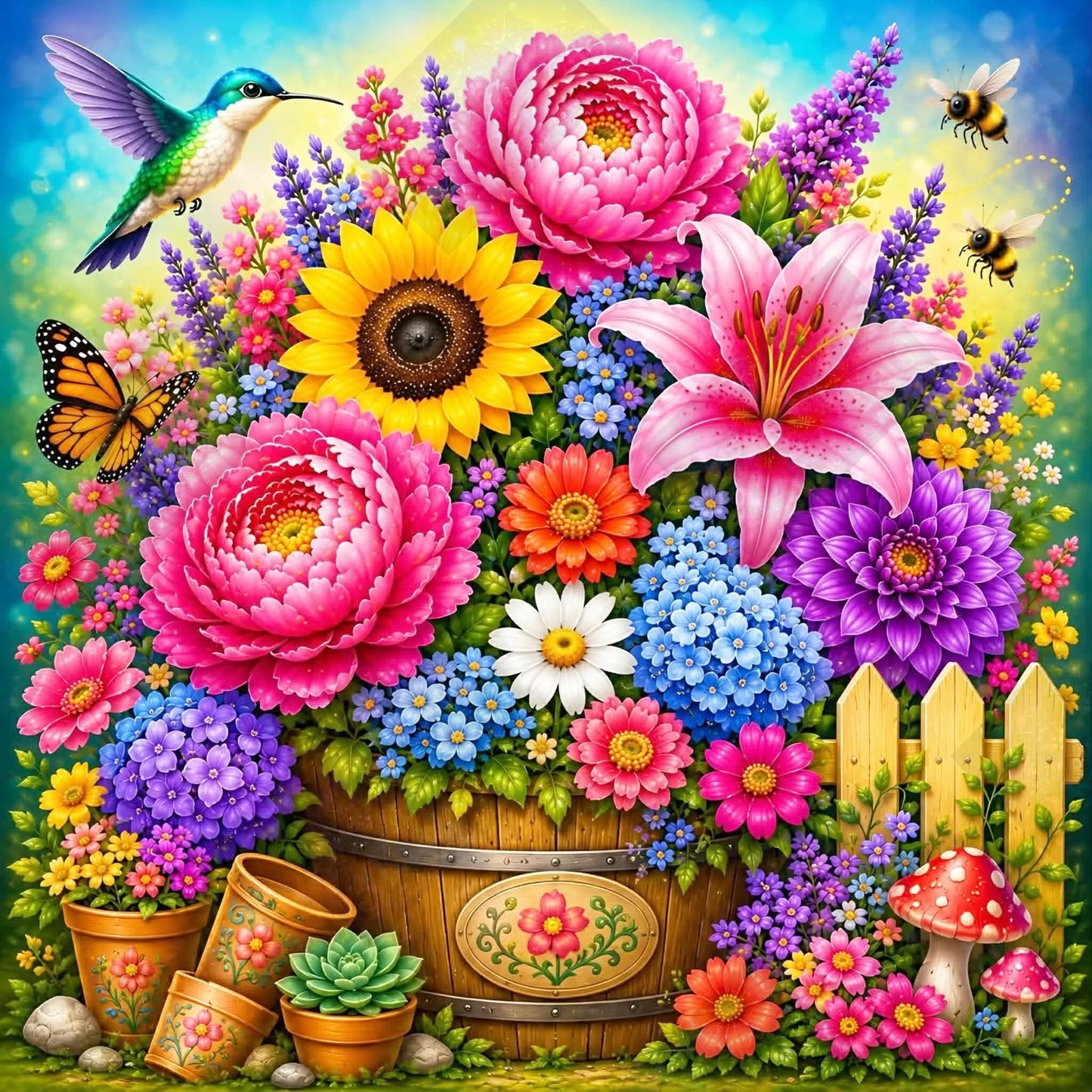 Pollinator Paradise by Theresa Raymer (Starting At 90 Colors)