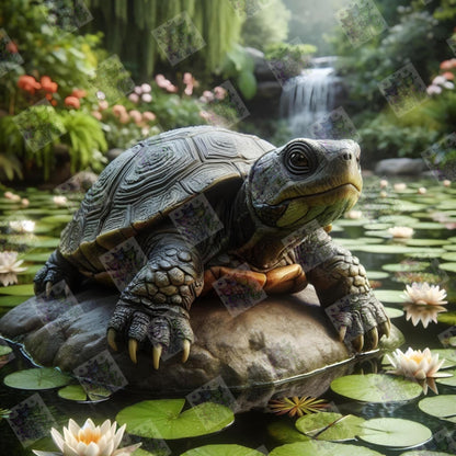 Pond Turtle by M.E. Divine Arts