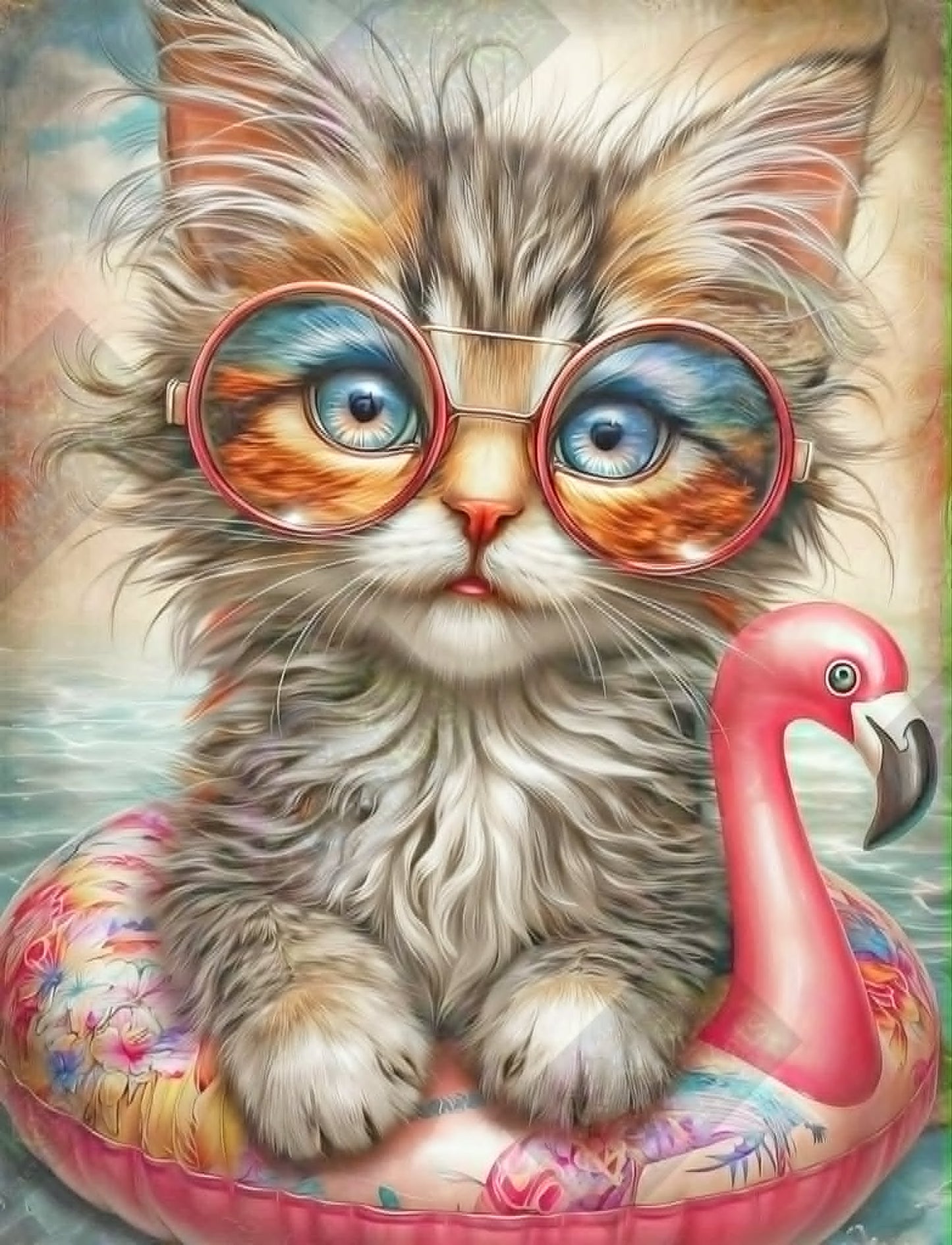 Poolside Purrfection by ChrisP Designs (100 Colors)