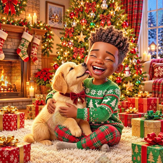 Puppy Kisses & Christmas Wishes by Stellar Designz (Starting At 90 Colors)