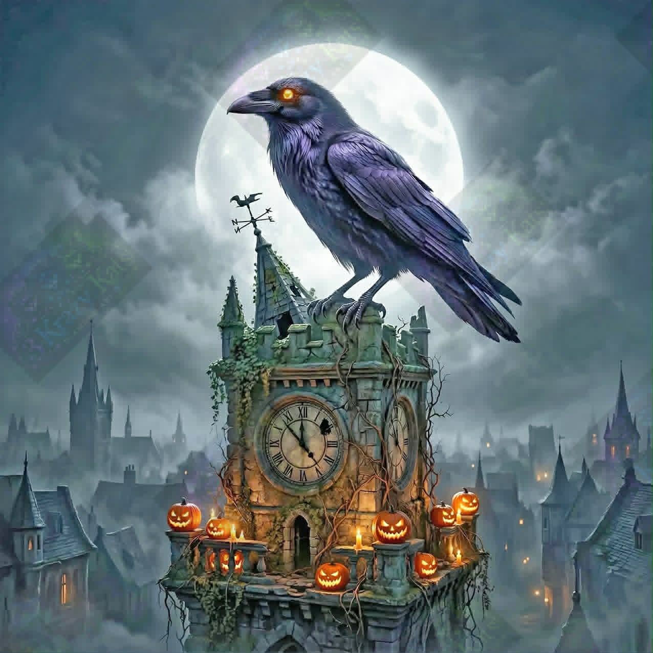 Raven Keeper Of Hollow Hour by Stellar Designz (Starting At 85 Colors)