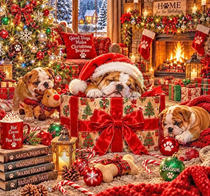 Santa Paws & Christmas Dreams by M.E. Divine Arts (Starting At 90 Colors)