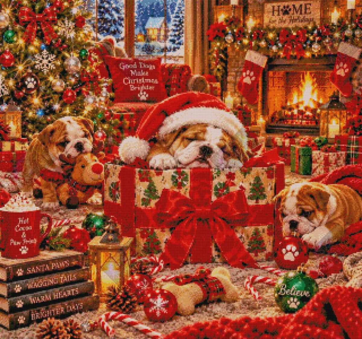 Santa Paws & Christmas Dreams by M.E. Divine Arts (Starting At 90 Colors)