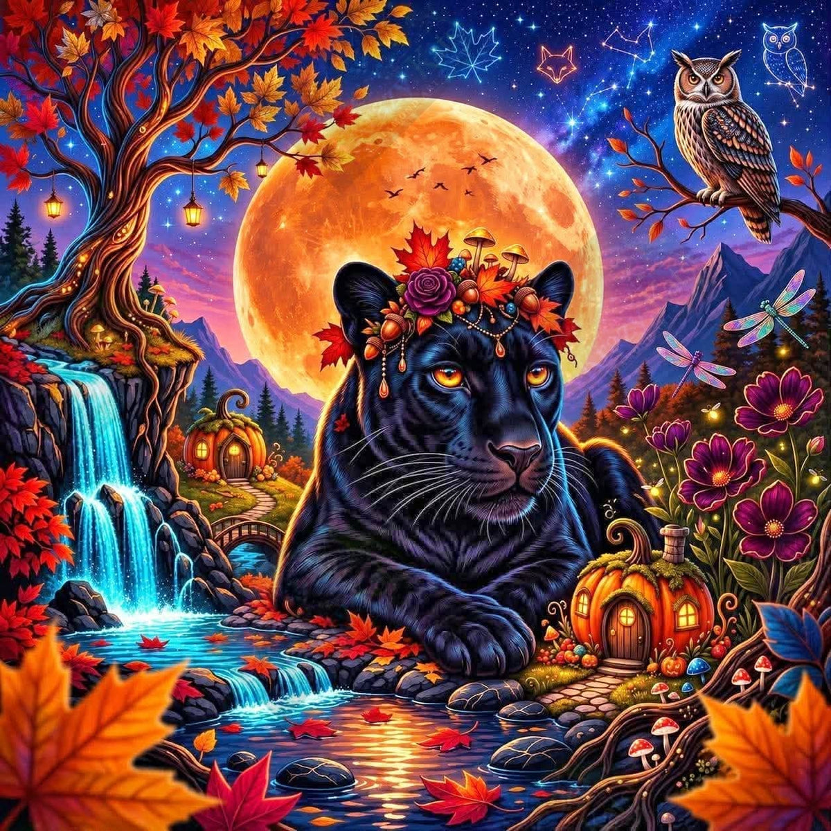 The Midnight Panther Of Autumn Dreams by Stellar Designz (Starting At 90 Colors)