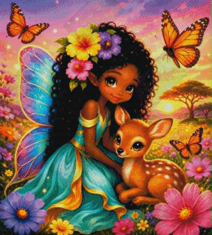 The Fawn's Fairy Friend by Theresa Raymer (90 Colors)