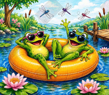 Toadally Chillin' by Theresa Raymer (Starting At 90 Colors)
