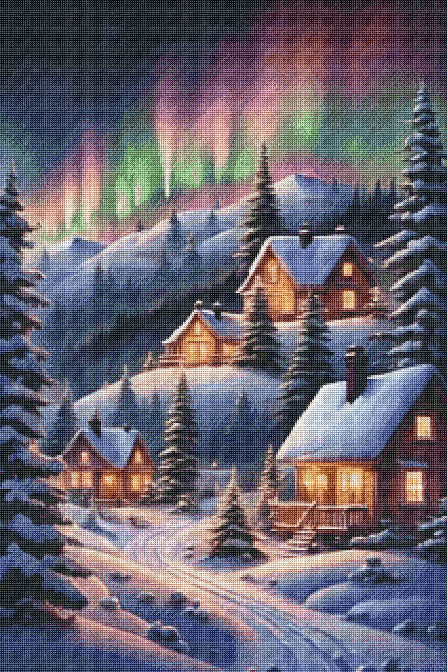 Village Nestled In Aurora Beauty by Theresa Raymer