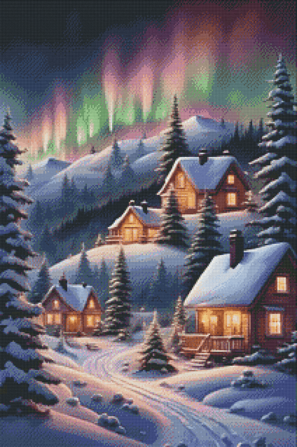 Village Nestled In Aurora Beauty by Theresa Raymer