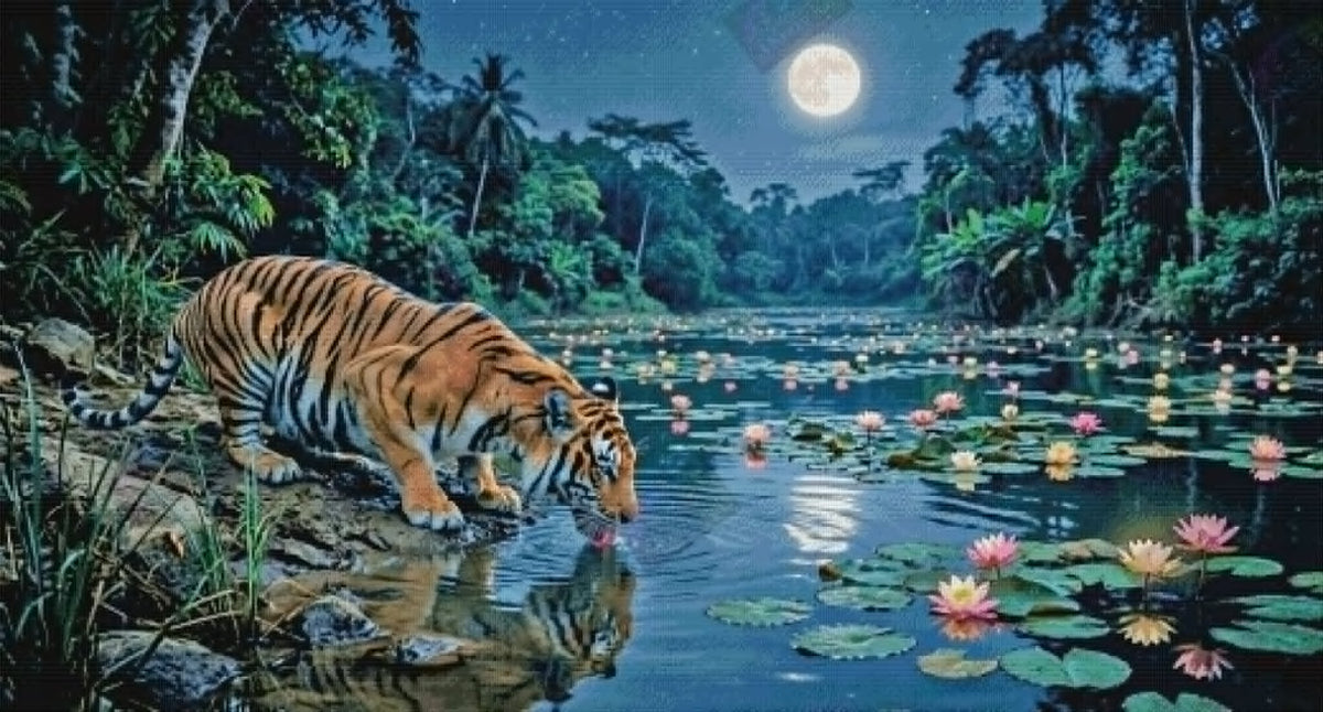 Where Lilies Kiss The Moon by M.E. Divine Arts (Starting At 90 Colors)