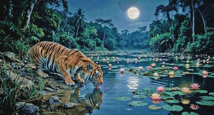 Where Lilies Kiss The Moon by M.E. Divine Arts (Starting At 90 Colors)