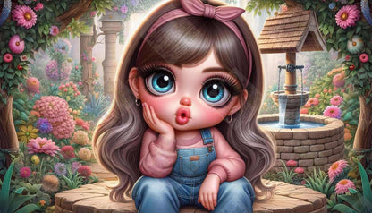 Whimsy At The Wishing Well by Taza Creations