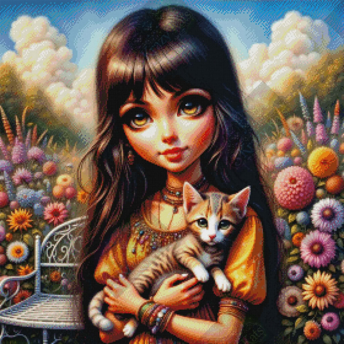 Whiskers In The Wildflowers by Cindy Emery (Starting At 90 Colors)