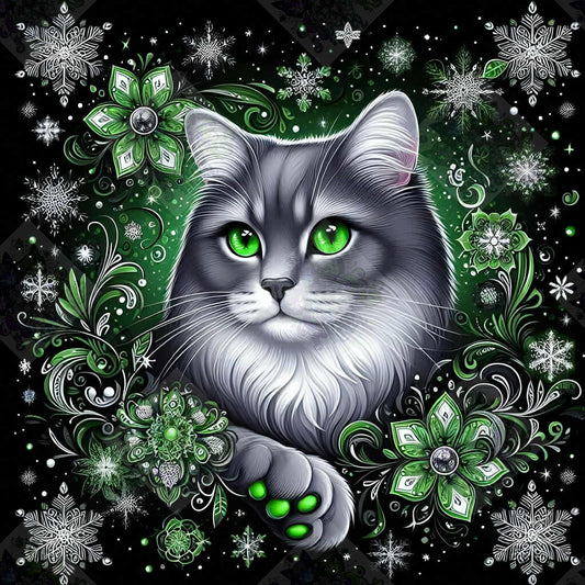 Wintergreen Feline Guardian by M.E. Divine Arts