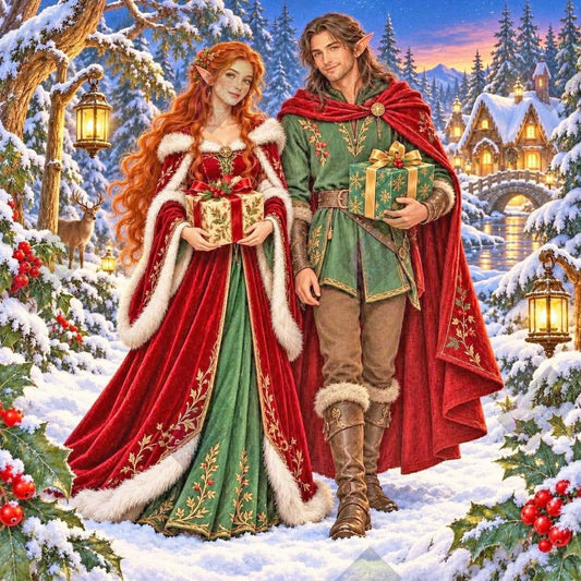 Yuletide Enchantment In The Elven Kingdom by Theresa Raymer (Starting At 90 Colors)